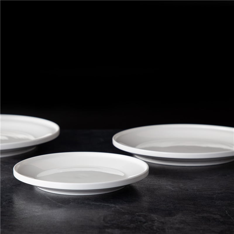 Farfurie albă pentru steak, farfurie ceramică de uz casnic, farfurie plată din porțelan pentru restaurante cu stil occidental