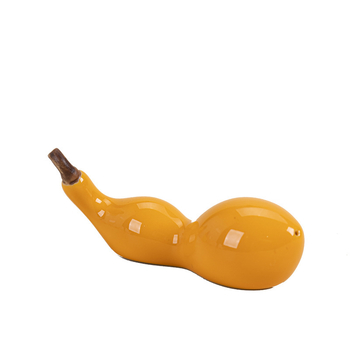 Suport ceramic pentru pixuri cu glazură galbenă, clips pentru ceai și linguriță, set de ceai, ornament de masă, accesorii pentru ceremonia ceaiului