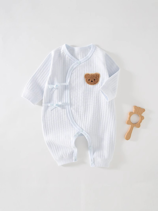 Novorođeni kombinezon od 100% pamuka, unisex, monaški stil, dugi rukavi