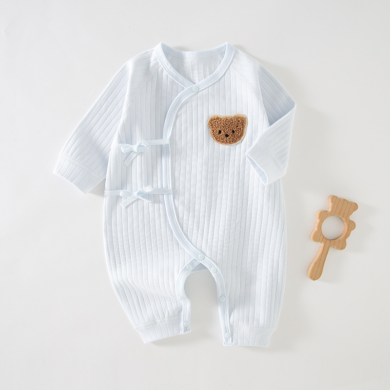 Novorođeni kombinezon od 100% pamuka, unisex, monaški stil, dugi rukavi