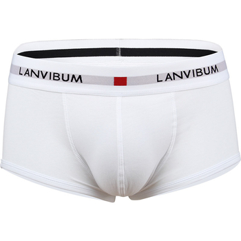 LANVIBUM férfi pamut boxeralsó, alacsony derekú, U-kontúr, egyszínű, nagy méret