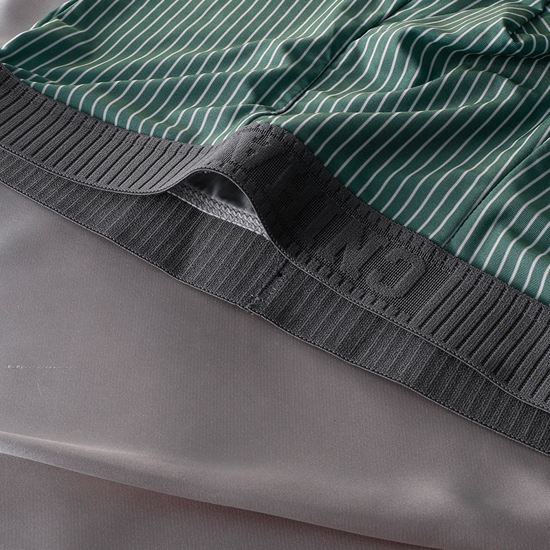 Muške bokserice od Ice Silk s prugama, prozračne, srednji pojas, tanke, visoka elastičnost