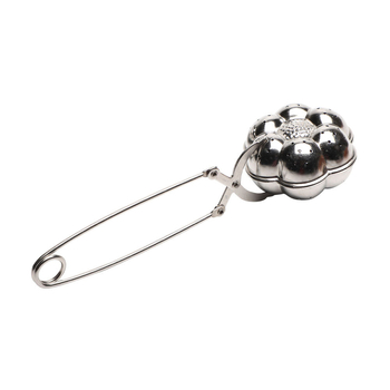 304 oțel inoxidabil — filtru pentru ceainic, plasă de ceai, bilă de ceai cu mâner placat cu aur, clips pentru pliculețe de ceai, accesorii separator ceai