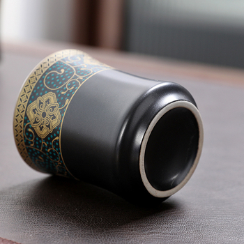 Ceașcă de ceai mare, personală, în stil chinezesc retro, set ceramic Gongfu pentru ceai — ceașcă și bol de ceai