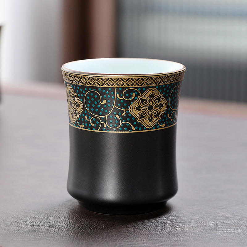 Ceașcă de ceai mare, personală, în stil chinezesc retro, set ceramic Gongfu pentru ceai — ceașcă și bol de ceai