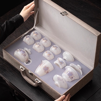 Set de ceai cu gaiwan din sticlă și ceainic Xi Shi, set ceramic de ceai, lux ușor pentru acasă