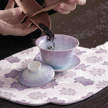 Ceșuță de ceai ceramică cu capac, o singură bucată, glazură de cuptor, pentru femei, utilizare casnică, parte din set Gongfu de ceai