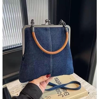 Nova visokokvalitetna denim canvas torba za nošenje preko ramena s džepom za telefon, kompaktna i umjetničkog dojma za svakodnevnu upotrebu