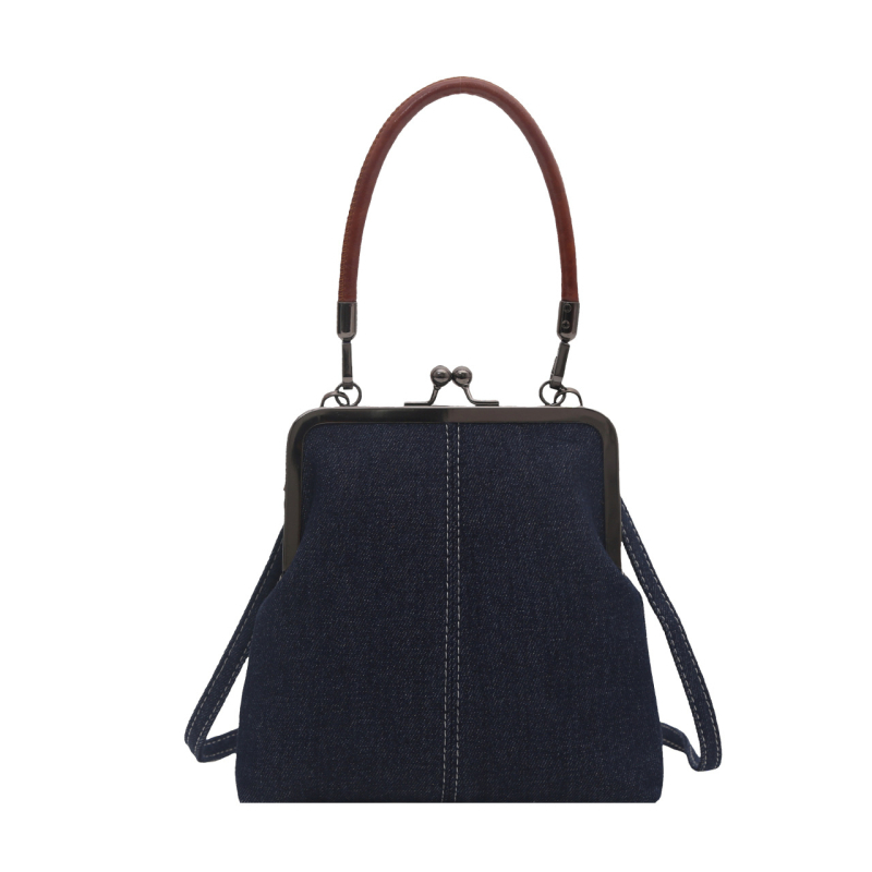 Nova visokokvalitetna denim canvas torba za nošenje preko ramena s džepom za telefon, kompaktna i umjetničkog dojma za svakodnevnu upotrebu