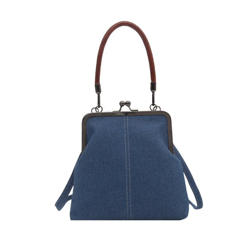 Nova visokokvalitetna denim canvas torba za nošenje preko ramena s džepom za telefon, kompaktna i umjetničkog dojma za svakodnevnu upotrebu