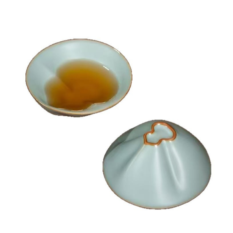 Ru Kiln cană de ceai din ceramică, formă de dovleac, cană personală pentru degustare, set Kung Fu pentru ceai, cadou