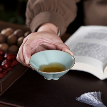 Ceșcuță de ceai din porțelan, în formă de calabash, pentru Gongfu ceai