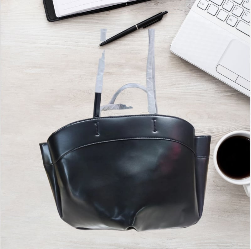 Z Family Tote Bag — Дамска торба за рамо от PU с голям капацитет, вътрешни джобове за телефон и лична карта, подплата от платно, открит връх, две дръжки