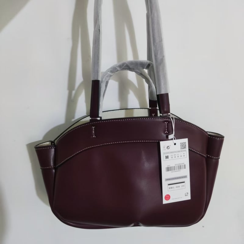 Z Family Tote Bag — Дамска торба за рамо от PU с голям капацитет, вътрешни джобове за телефон и лична карта, подплата от платно, открит връх, две дръжки