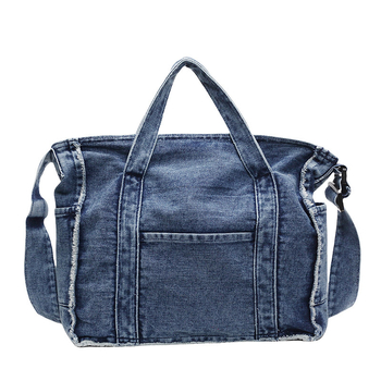 Denim tote torba u japanskom stilu, lagana za kampus, 2025