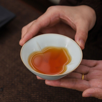 Ceașcă de ceai din porțelan cu glazură craquelată, stil Ru kiln, pentru uz casnic, ceașcă de degustare Kung Fu, design simplu