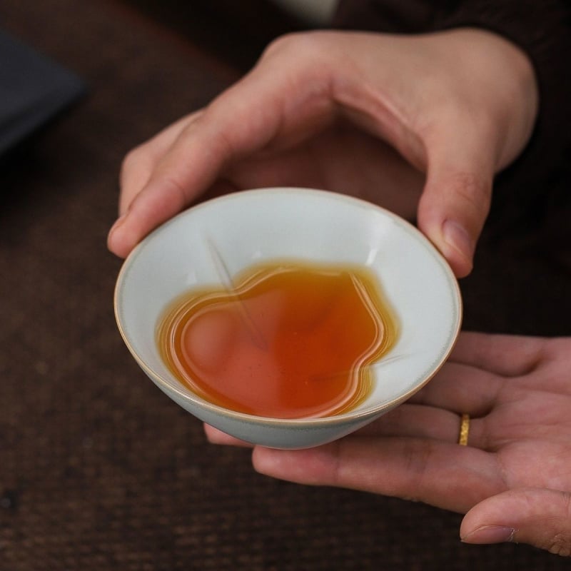 Ceașcă de ceai din porțelan cu glazură craquelată, stil Ru kiln, pentru uz casnic, ceașcă de degustare Kung Fu, design simplu