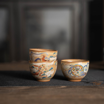 Ceașcă de ceai din porțelan Dunhuang Apsara – stil chinezesc retro, pentru uz casnic