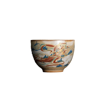 Ceașcă de ceai din porțelan Dunhuang Apsara – stil chinezesc retro, pentru uz casnic