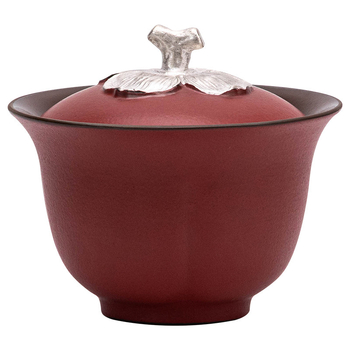 Vas ceramic cu capac Shino – stil retro pentru ceai Gongfu