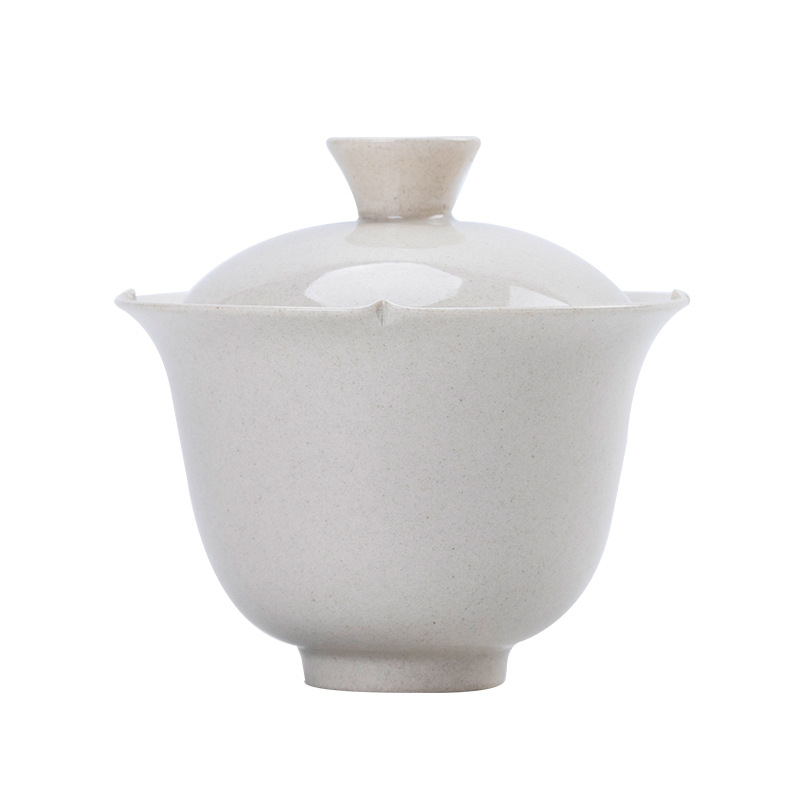 Căniță de ceai ceramică cu capac, stil japonez, mică, glazură din cenușă vegetală, pentru uz casnic