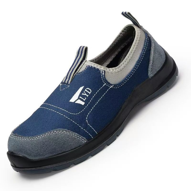 Pantofi de protecție anti‑statice pentru bărbați, vară, ultra-ușori, rezistenți la lovire și perforare, durabili, antiderapante, respirabili, cu garnitură de plasă, stil modern