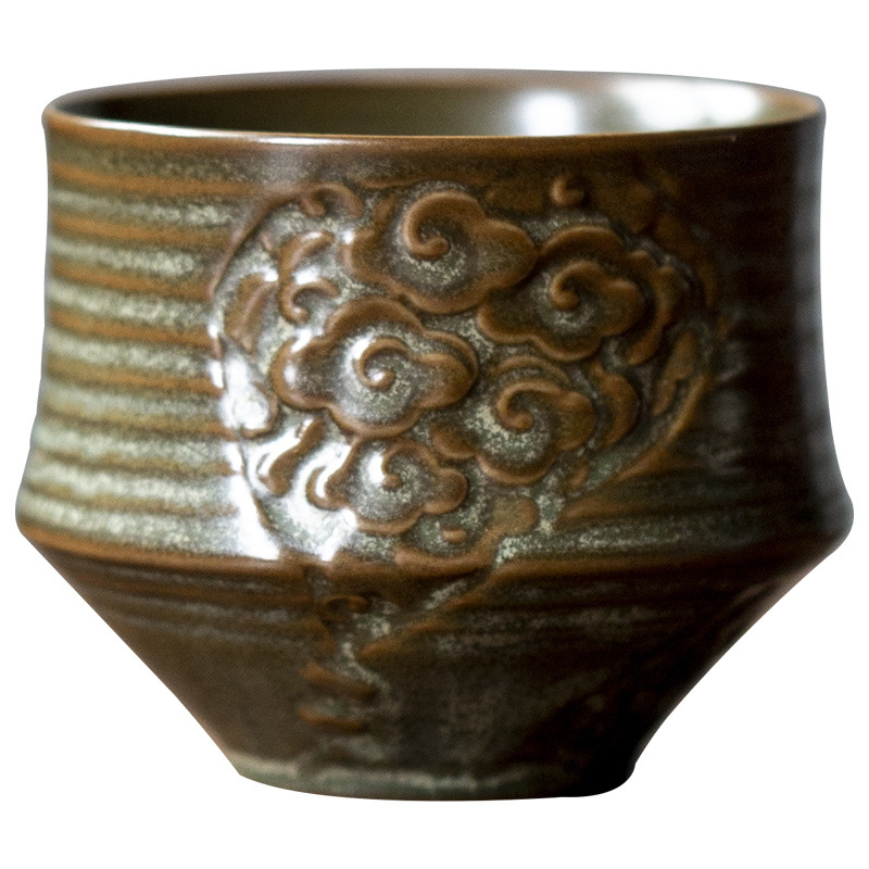 Set Gongfu de ceai, stil japonez retro, căni ceramice pentru degustare, ceașcă mare unică
