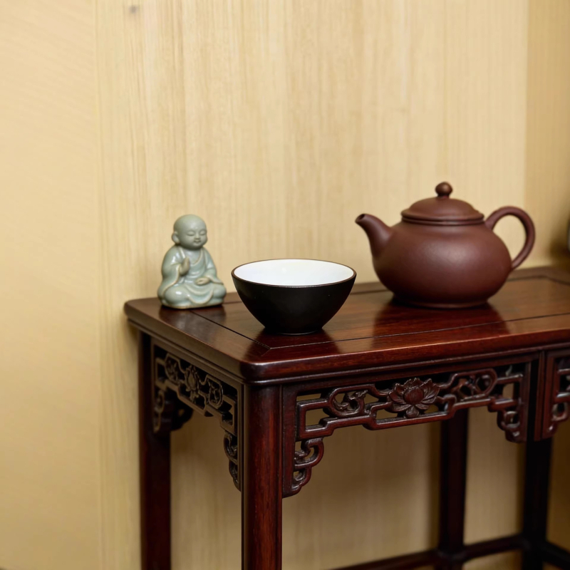 Cească ceramică neagră minimalistă pentru ceremonia Gongfu de ceai – ceașcă de degustare individuală, mică