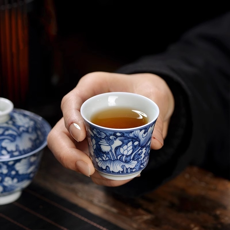 Ceașcă de ceai din ceramică, stil chinezesc, pentru degustare, o singură ceașcă pentru uz casnic și întâmpinarea oaspeților
