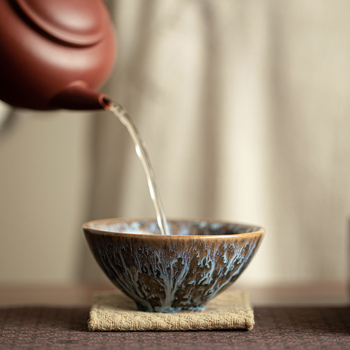 Set ceramic de ceai cu cești în stil chinezesc, glazură la temperaturi înalte, cutie cadou.