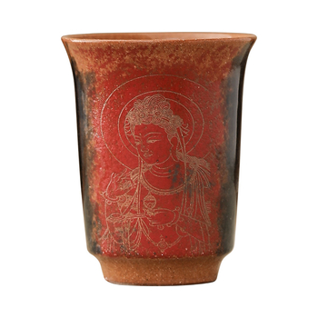 Ceșcuță de ceai în stil Zen Kintsugi, ceramică vintage pentru aromă, servire individuală