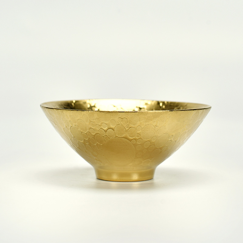 Ceșcuță de ceai ceramic placat cu aur, accesorii kung fu pentru ceai, stil retro luxos