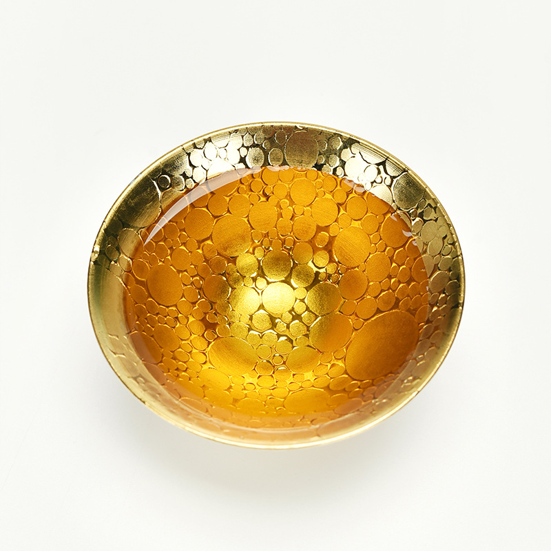 Ceșcuță de ceai ceramic placat cu aur, accesorii kung fu pentru ceai, stil retro luxos