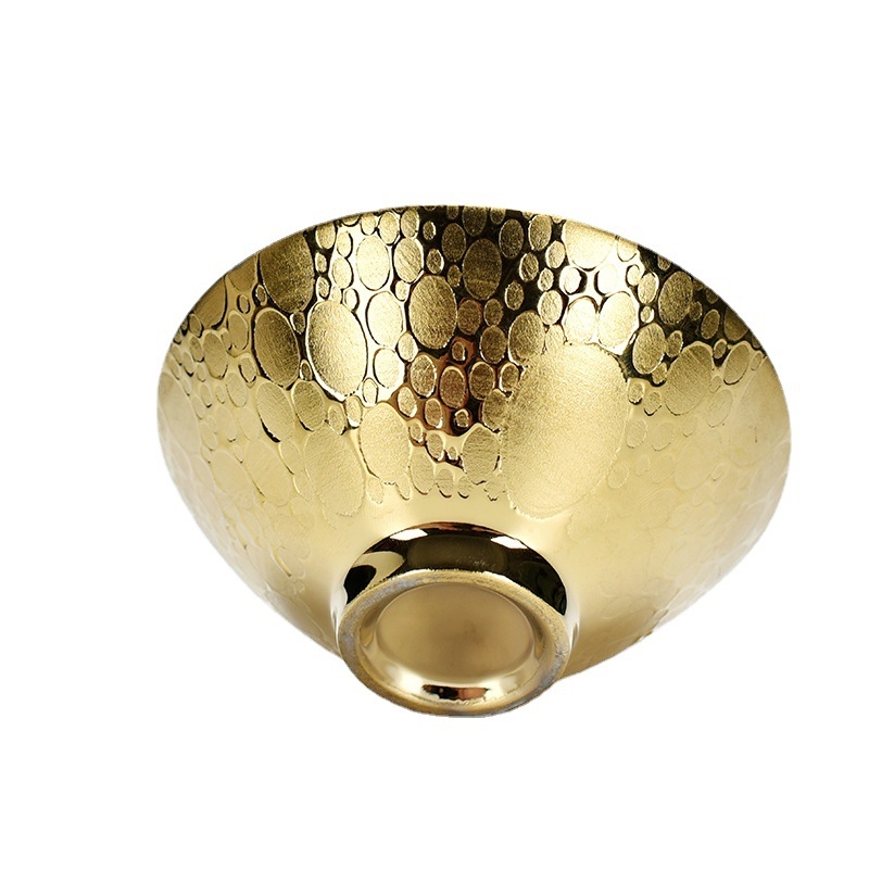 Ceșcuță de ceai ceramic placat cu aur, accesorii kung fu pentru ceai, stil retro luxos