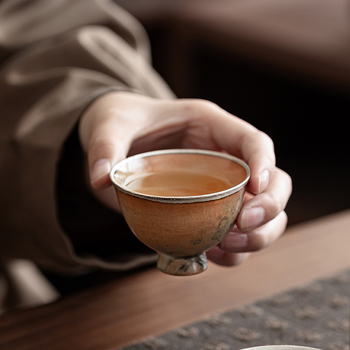 ceașcă ceramică Gongfu pentru ceai, arsă la cuptor, stil retro wabi-sabi, unică pentru uz casnic