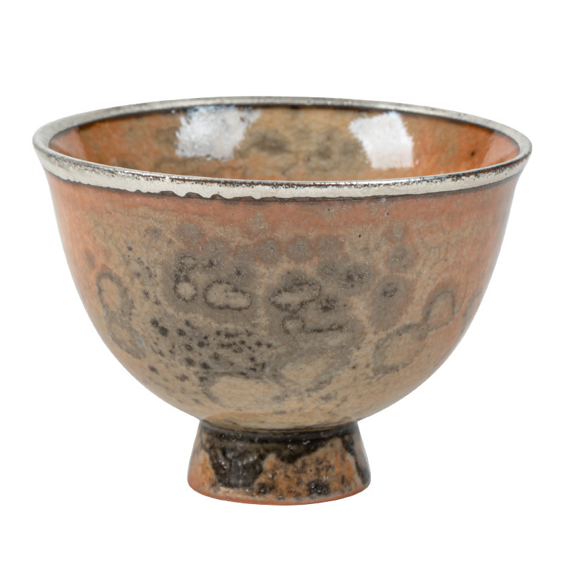 ceașcă ceramică Gongfu pentru ceai, arsă la cuptor, stil retro wabi-sabi, unică pentru uz casnic