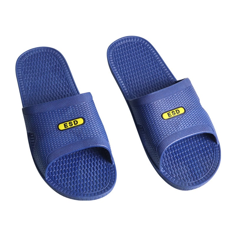 Crne anti-staticke papuče za radionicu, unisex, PVC, SPU materijal, debeli mekani đon