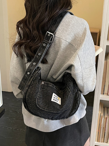 Ženska denim torbica s velikim kapacitetom, 2026 proljeće – casual crossbody torba za svakodnevnu upotrebu