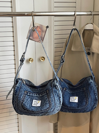 Ženska denim torbica s velikim kapacitetom, 2026 proljeće – casual crossbody torba za svakodnevnu upotrebu
