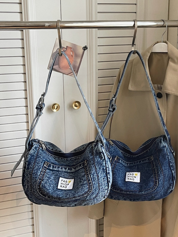 Ženska denim torbica s velikim kapacitetom, 2026 proljeće – casual crossbody torba za svakodnevnu upotrebu