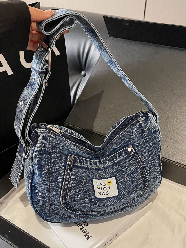 Ženska denim torbica s velikim kapacitetom, 2026 proljeće – casual crossbody torba za svakodnevnu upotrebu