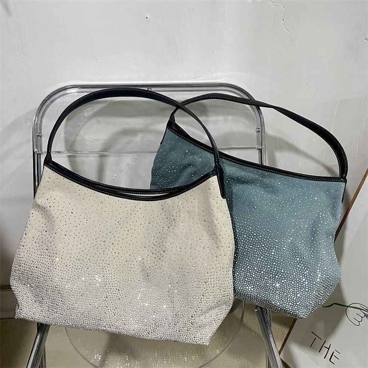 Torba Tote s dijamantima, minimalističkog dizajna, inspirirana korejskim stilom, elegantna i moderna