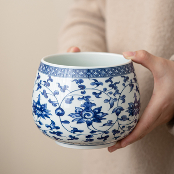 Set ceramic de ceai cu ceainic, cană de apă, cenușar și găleată pentru apă uzată – stil simplu, modern