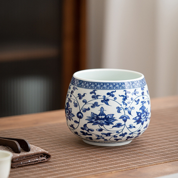 Set ceramic de ceai cu ceainic, cană de apă, cenușar și găleată pentru apă uzată – stil simplu, modern