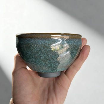 Ceașcă mare de ceai din ceramică, cu glazură minerală originală, capacitate mare, glazură de cuptor