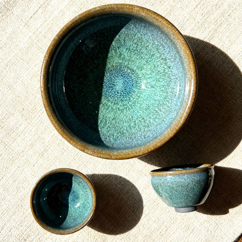 Ceașcă mare de ceai din ceramică, cu glazură minerală originală, capacitate mare, glazură de cuptor