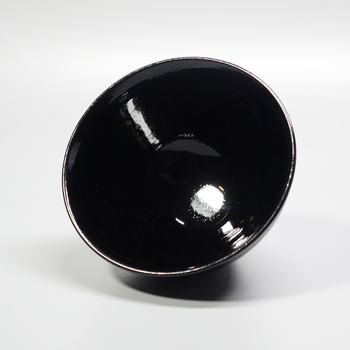Jianzhan ceai castron cu glazură negru-auriu și margine cu aspect păr de iepure, diametrul 12,5 cm, set pentru ceremonia ceaiului a dinastiei Song, bază de fier
