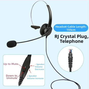 Voice XD900 USB kabelski headset s mikrofonom za PC i mobilni telefon – preko uha, 2 m kabel
