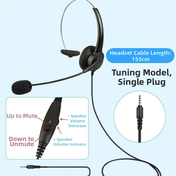 Voice XD900 USB kabelski headset s mikrofonom za PC i mobilni telefon – preko uha, 2 m kabel