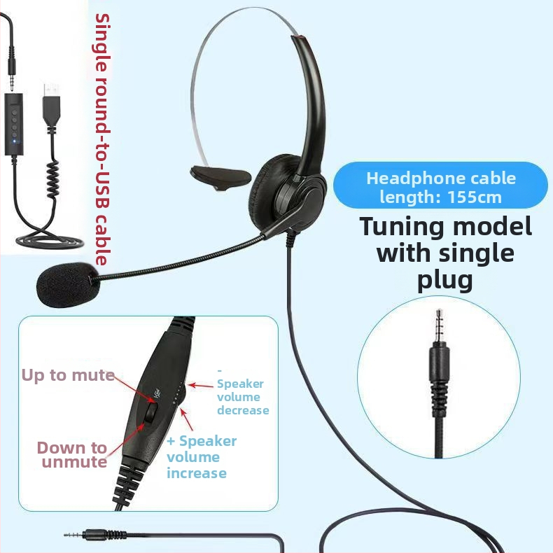 Voice XD900 USB kabelski headset s mikrofonom za PC i mobilni telefon – preko uha, 2 m kabel